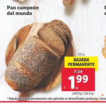 Lidl Pan campeón del mundo oferta