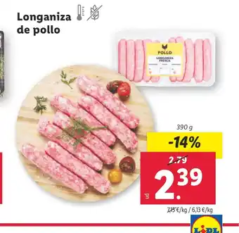 Lidl Longaniza de pollo oferta