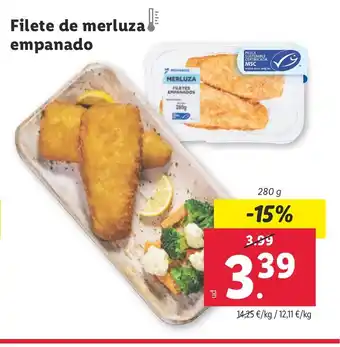 Lidl Filete de merluza empanado oferta
