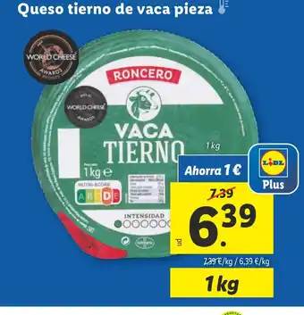 Lidl Queso tierno de vaca pieza oferta