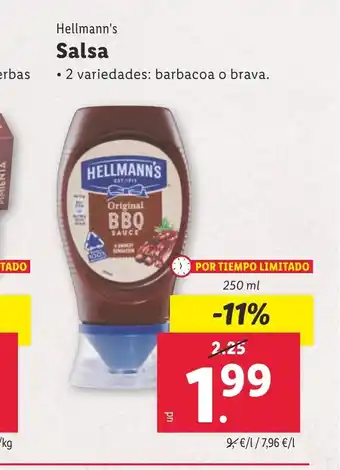 Lidl Hellmann's Salsa oferta