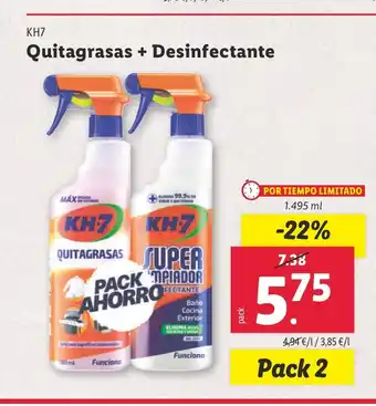 Lidl Quitagrasas + Desinfectante oferta
