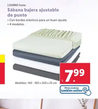 Lidl Sábana bajera ajustable de punto oferta