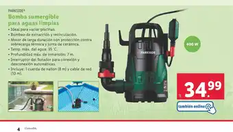 Lidl Bomba sumergible para aguas limpias oferta