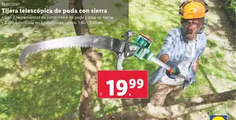 Lidl Tijera telescópica de poda con sierra oferta