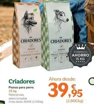 TiendAnimal Criadores - pienso para perro oferta