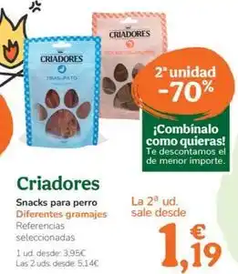 TiendAnimal Criadores - snacks para perro oferta