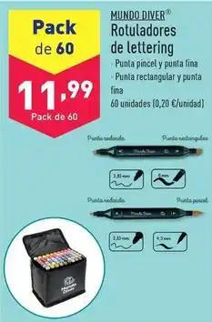 ALDI Mundo diver - rotuladores de lettering oferta