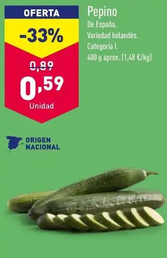 ALDI Pepino oferta