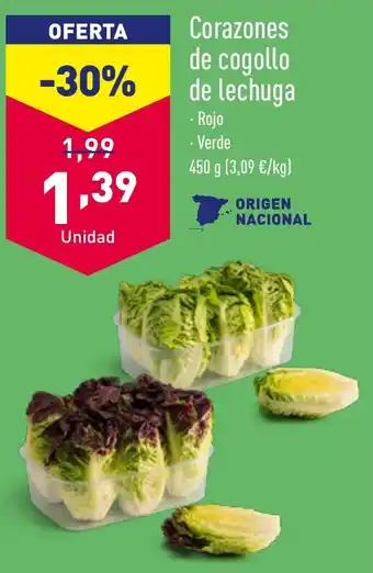 ALDI Corazones de cogollo de lechuga oferta