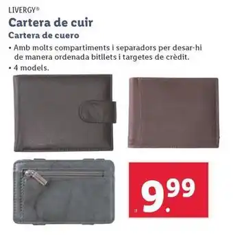 Lidl Livergy - cartera de cuero oferta