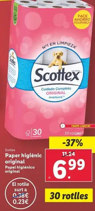 Lidl Scottex - papel higienico original oferta