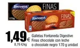 Froiz Fontaneda - galletas digestive finas chocolate con leche o chocolate negro oferta