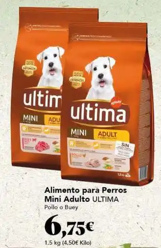 Gadis Ultima - alimento para perros mini adulto oferta