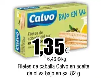 FROIZ Filetes de caballa Calvo en aceite de oliva bajo en sal 82 g oferta