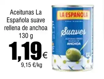 FROIZ Aceitunas La Española suave rellena de anchoa 130 g oferta