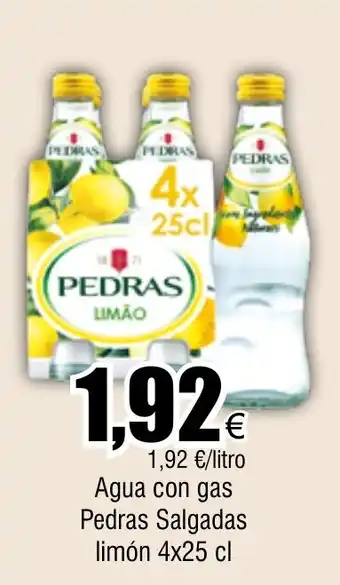 FROIZ Agua con gas Pedras Salgadas limón 4x25 cl oferta