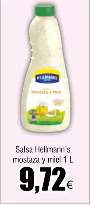 FROIZ Salsa Hellmann's mostaza y miel 1 L oferta