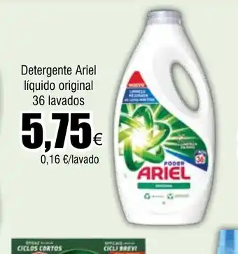 Froiz Detergente Ariel líquido original 36 lavados oferta