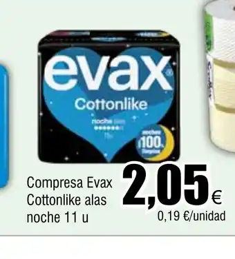 FROIZ Compresa Evax Cottonlike alas noche 11 u oferta