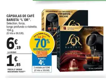 E.Leclerc CÁPSULAS DE CAFÉ oferta