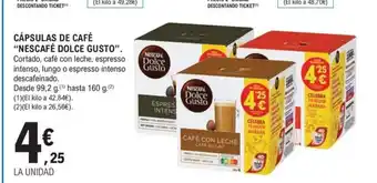 E.Leclerc CÁPSULAS DE CAFÉ NESCAFÉ DOLCE GUSTO oferta