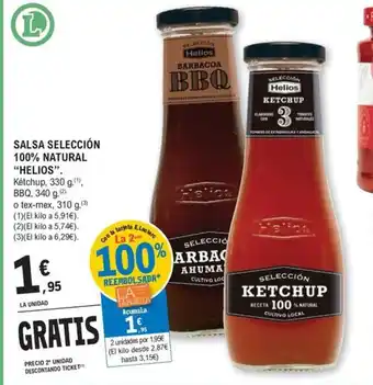 E.Leclerc SALSA SELECCIÓN 100% NATURAL HELIOS oferta