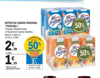 E.Leclerc BIFRUTAS SABOR ORIGINAL PASCUAL". oferta