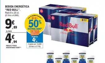 E.Leclerc BEBIDA ENERGÉTICA RED BULL oferta