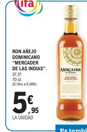 E.Leclerc RON AÑEJO DOMINICANO MERCADER DE LAS INDIAS oferta