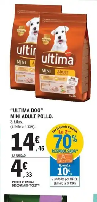 E.Leclerc ULTIMA DOG MINI ADULT POLLO oferta