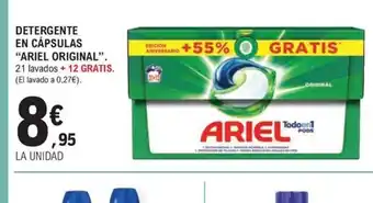 E.Leclerc DETERGENTE EN CÁPSULAS "ARIEL ORIGINAL". oferta