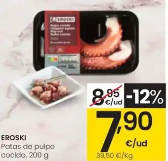 Eroski EROSKI Patas de pulpo cocido, 200 g oferta