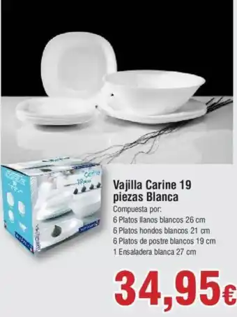 Froiz Vajilla Carine 19 piezas Blanca oferta