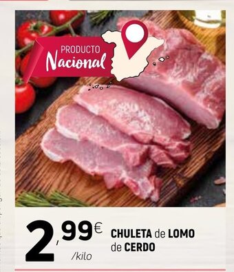 Coviran Chuleta de Lomo de Cerdo oferta
