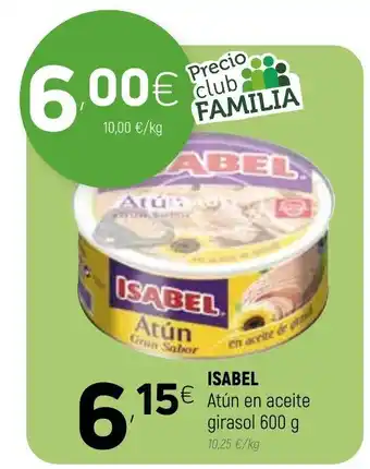 Coviran Isabel Atún en aceite girasol 600g oferta
