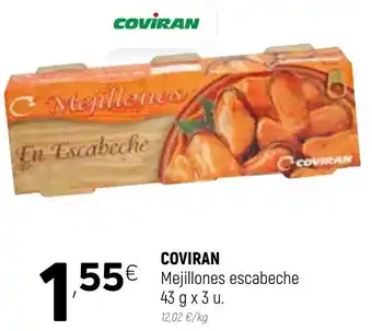 Coviran Coviran Mejillones escabeche 43g x 3 u oferta