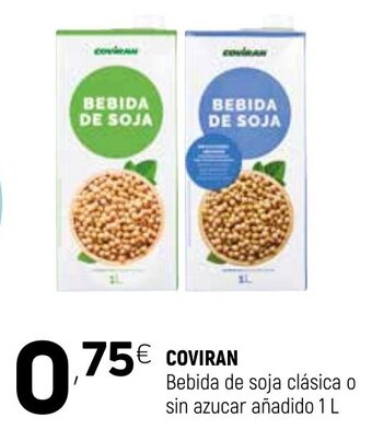 Coviran Coviran Bebida de soja clásica o sin azucar añadido 1 L oferta