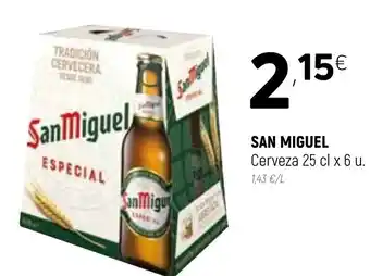 Coviran San Miguel Cerveza 25cl x 6 u oferta