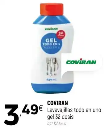Coviran Coviran Lavavajillas todo en uno gel 32 dosis oferta