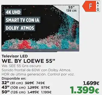 El Corte Inglés Televisor LED WE. BY LOEWE 55" oferta