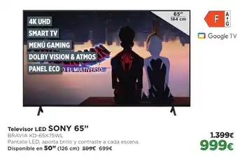 El Corte Inglés Televisor LED SONY 65" oferta