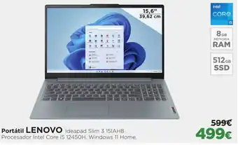 El Corte Inglés Portátil LENOVO oferta