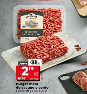 Dia Burger meat de vacuno y cerdo Selección de Dia 500g oferta