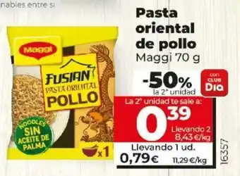 Dia Maggi Pasta oriental de pollo 70g oferta