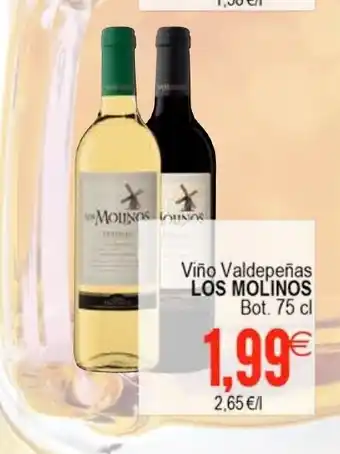 Plenus Supermercados Viño Valdepeñas LOS MOLINOS Bot. 75 cl oferta