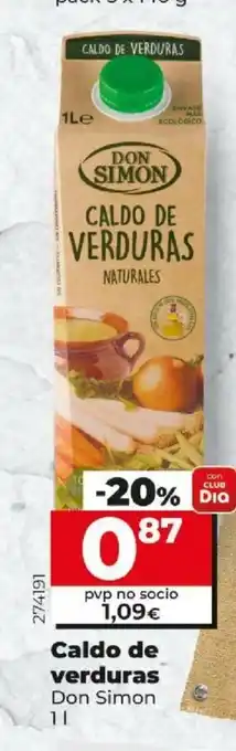 Dia Caldo de verduras Don Simon 1 l oferta