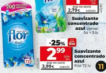 Dia Flor Suavizante concentrado azul 72 lv oferta