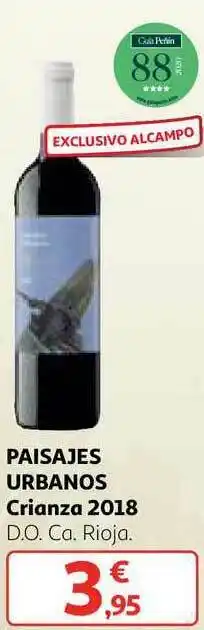Alcampo Paisajes Urbanos Crianza 2018 oferta