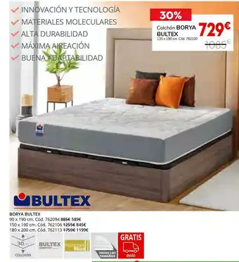 Conforama Colchón Borya Bultex oferta